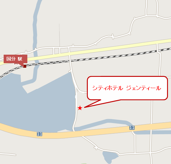 Ｔａｂｉｓｔ　ホテル　ジェンティール　高松　香川への概略アクセスマップ