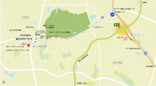 仙台ロイヤルパークホテルへの概略アクセスマップ