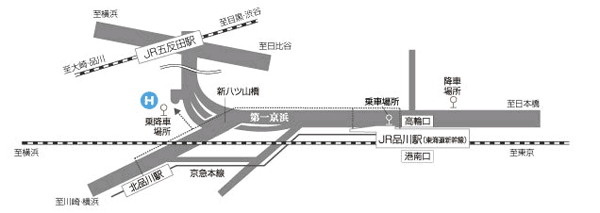 東京マリオットホテルへの概略アクセスマップ