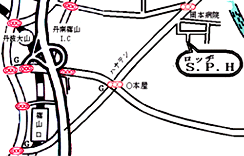 地図：丹波篠山　ロッヂ　Ｓ．Ｐ．Ｈ