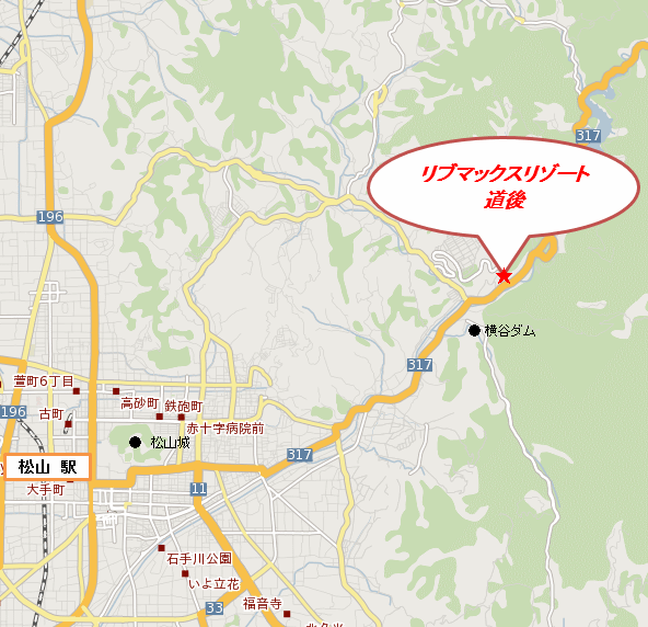 リブマックスリゾート奥道後の地図画像