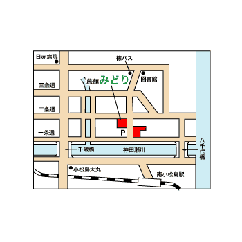 地図：みどり旅館　＜徳島県＞