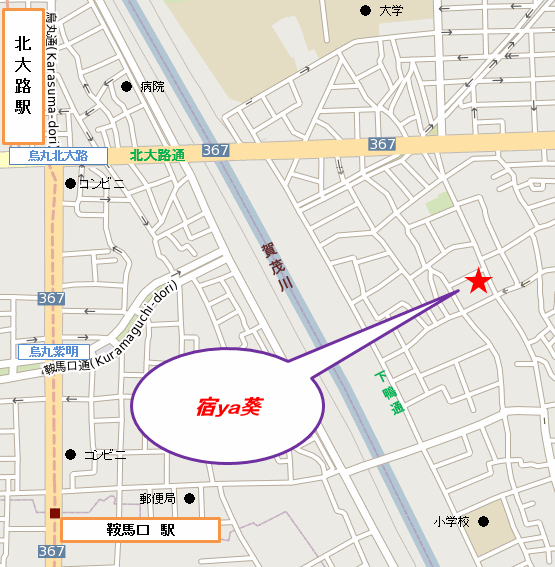 宿ｙａ京都下鴨 地図