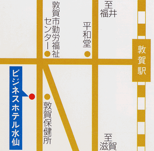 地図：ビジネスホテル水仙