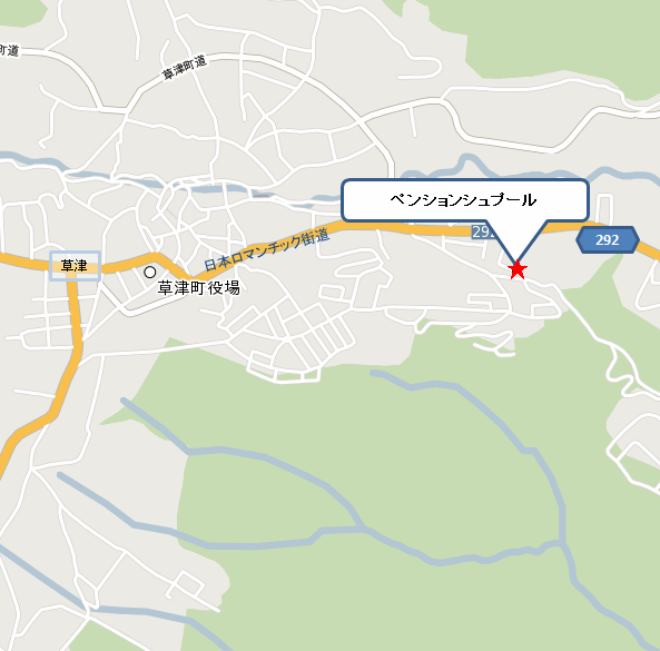 草津温泉 ペンションシュプールの地図画像