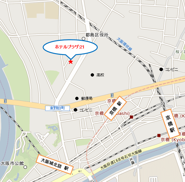 ホテルプラザ２１ 地図