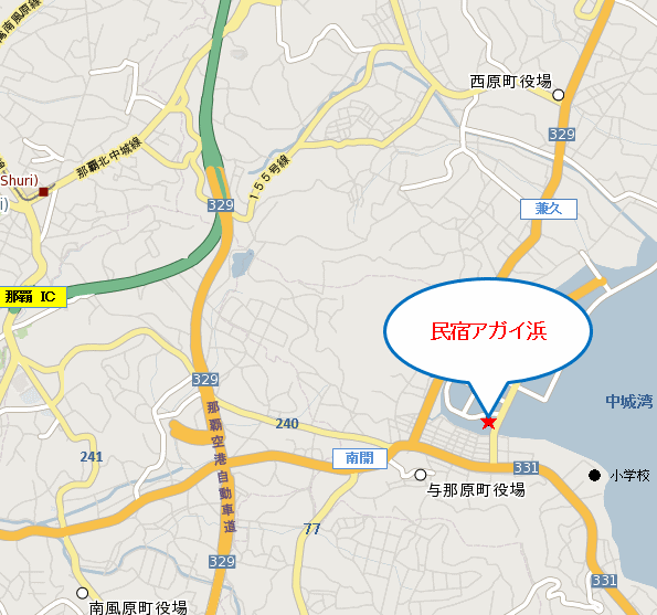 民宿アガイ浜 地図