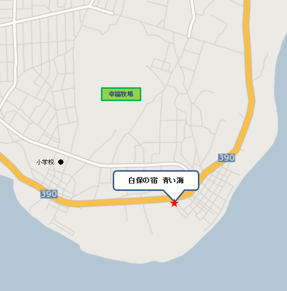 白保の宿　青い海　＜石垣島＞への概略アクセスマップ
