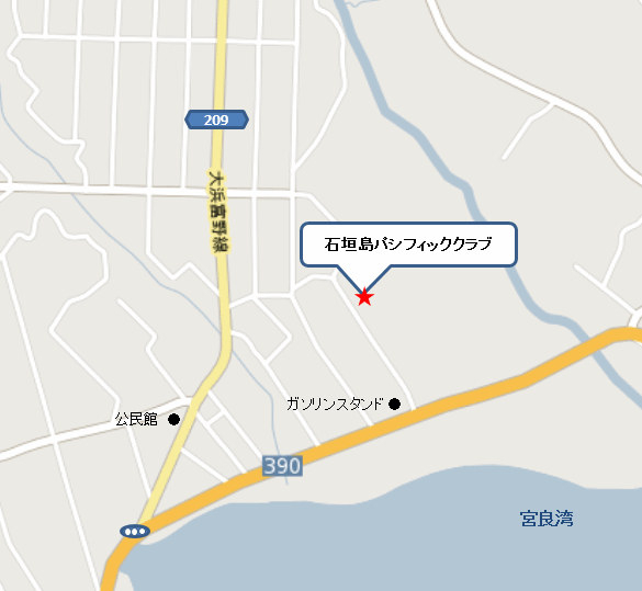 石垣島パシフィッククラブ　＜石垣島＞ 地図