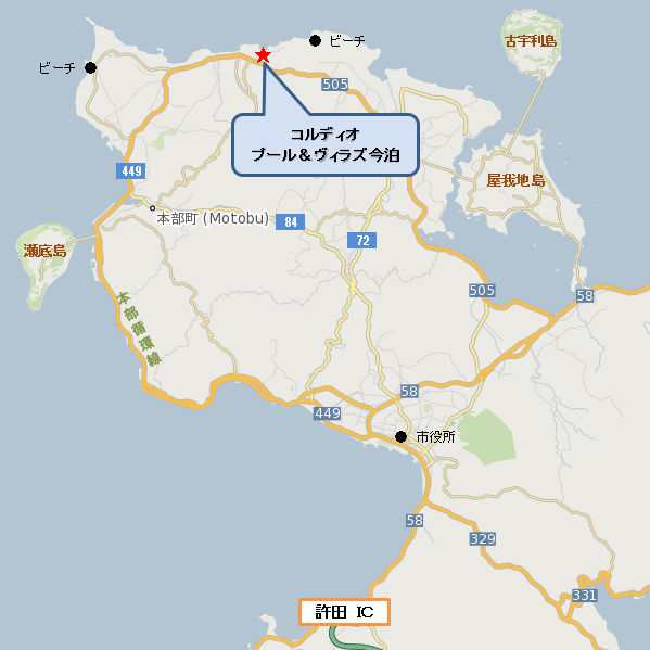 プールヴィラ 今泊 ｂｙ コルディオプレミアムの地図画像