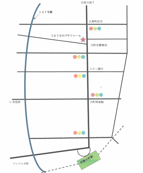 地図：うさうさのプチファーム