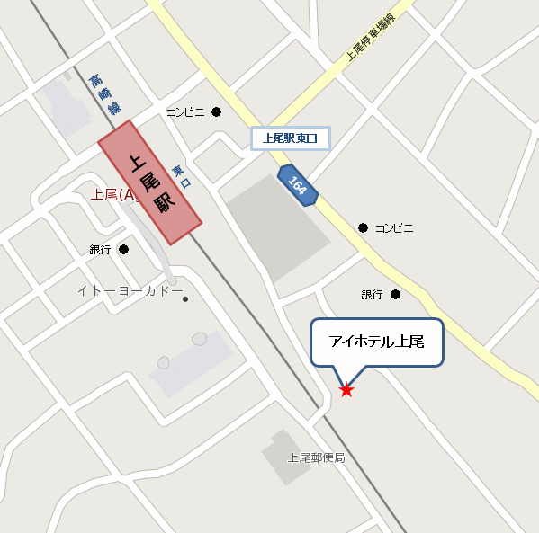 地図：アイホテル上尾