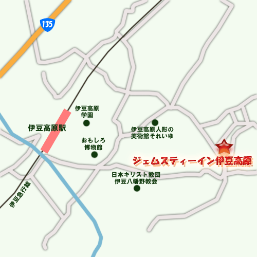 ジェムスティーイン伊豆高原の地図画像
