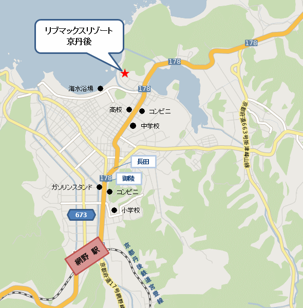 地図：リブマックスリゾート京丹後シーフロント