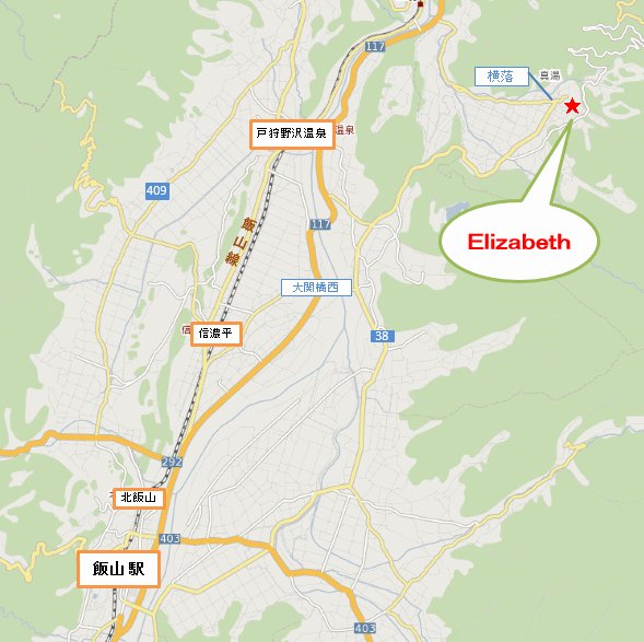 野沢温泉　ホテル　エリザベス 地図