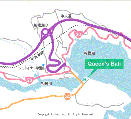 Ｑｕｅｅｎ’ｓ　Ｂａｌｉ【大人専用１８禁・ハピホテ提携】への概略アクセスマップ