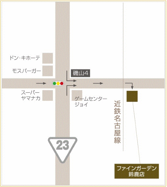 ホテルファインガーデン鈴鹿【大人専用１８禁・ハピホテ提携】への概略アクセスマップ