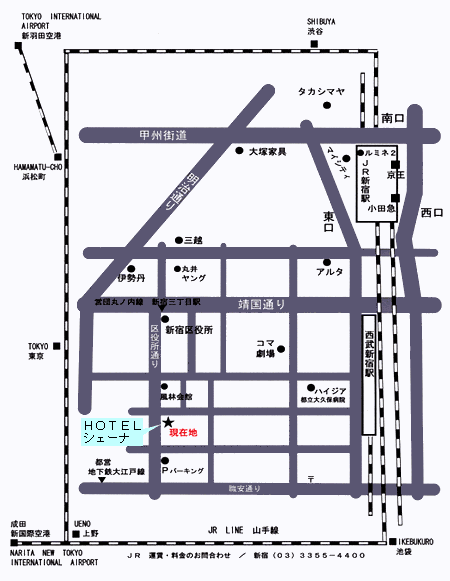 ホテル　シェーナ 地図