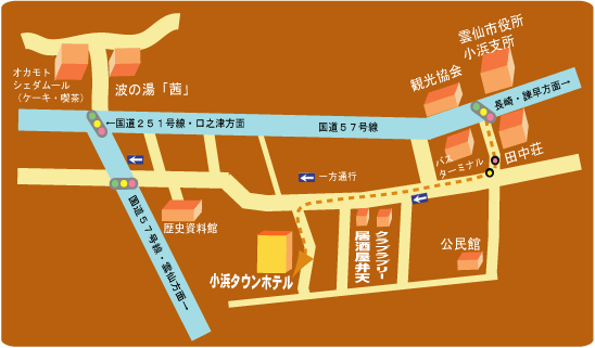 小浜温泉 ビジネスホテル 小浜タウンホテルの地図画像