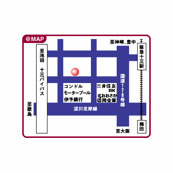 カプセルホテル　シャンへの概略アクセスマップ