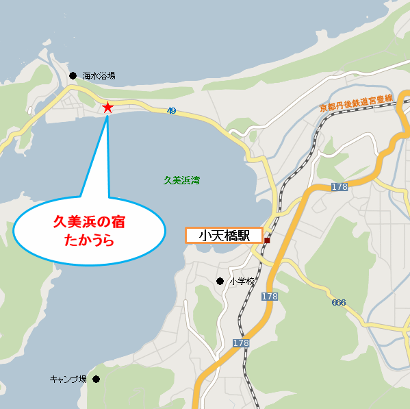 久美浜の宿 たかうらの地図画像