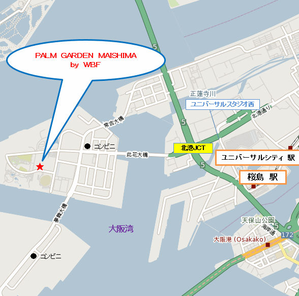 ＧＲＡＮ　ＣＡＭＰＩＮＧ　パームガーデン舞洲 地図