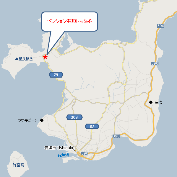 ペンション石垣トマタ松＜石垣島＞ 地図