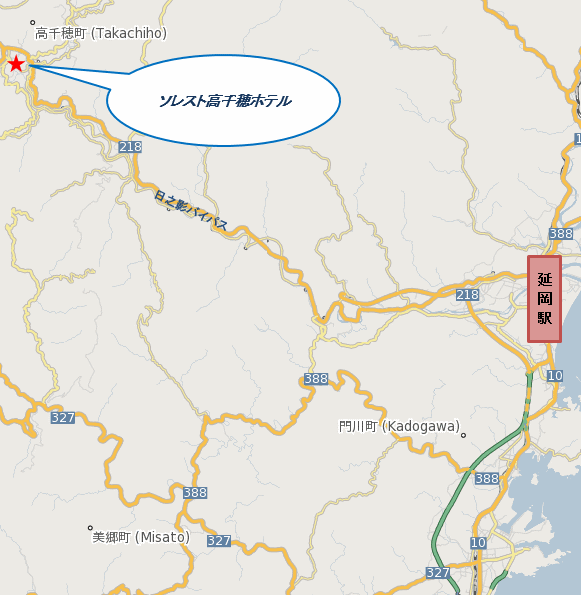 ソレスト高千穂ホテル 地図