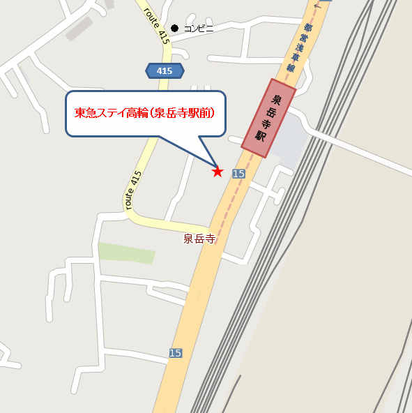 東急ステイ高輪（泉岳寺駅前）への概略アクセスマップ