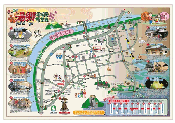 湯郷温泉　かつらぎへの概略アクセスマップ
