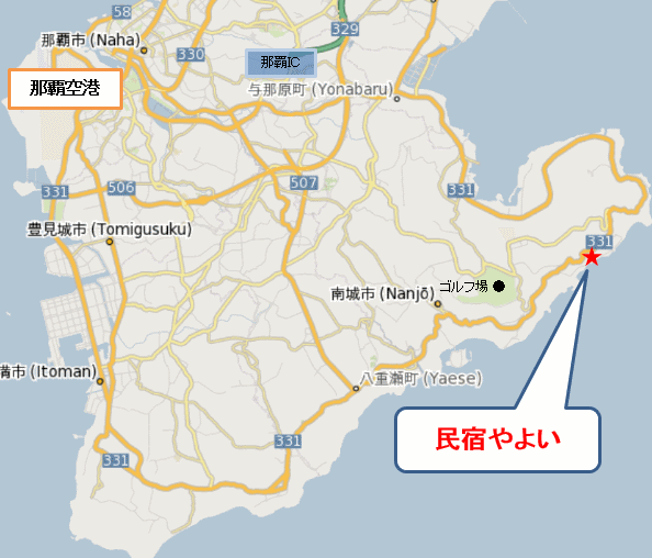 民宿やよいの地図画像