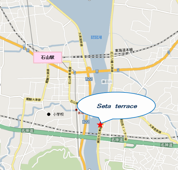 Ｓｅｔａ ｔｅｒｒａｃｅの地図画像