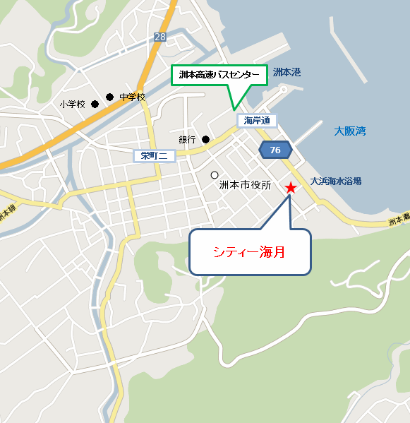 シティー海月＜淡路島＞への概略アクセスマップ