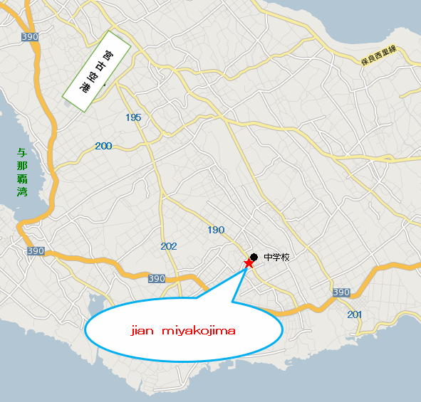 ｊｉａｎ　ｍｉｙａｋｏｊｉｍａ＜宮古島＞への概略アクセスマップ