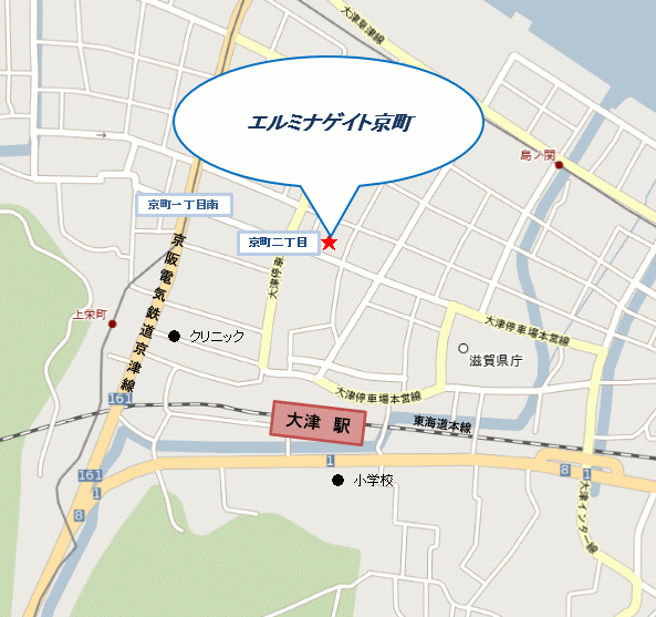 エルミナゲイト京町の地図画像