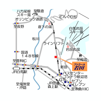 ファミーユ若田 地図