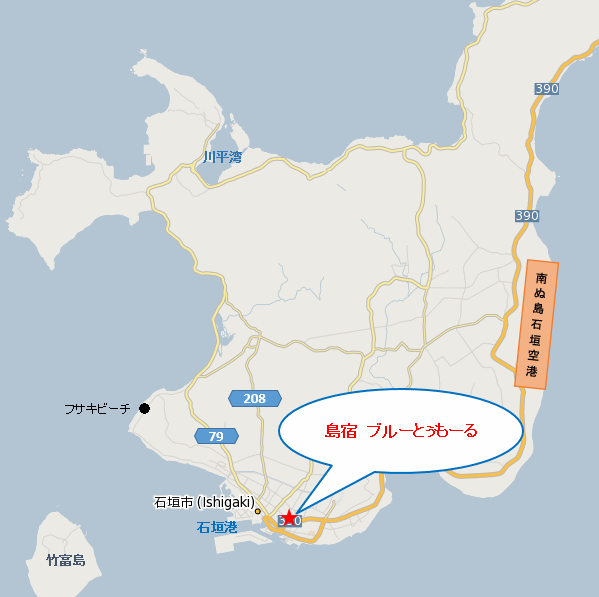 島宿　ブルーとぅもーる＜石垣島＞ 地図