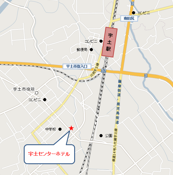 地図：宇土センターホテル