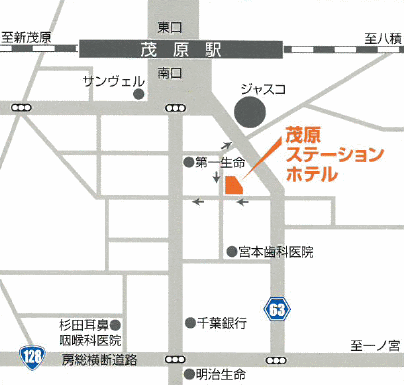茂原ステーションホテル 地図