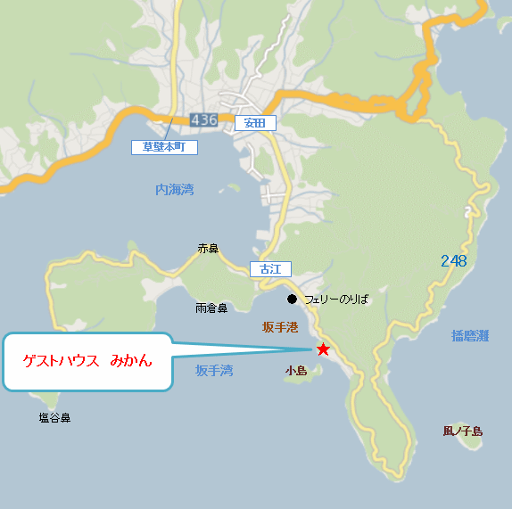 貸別荘　和遊ハウス＜小豆島＞ 地図