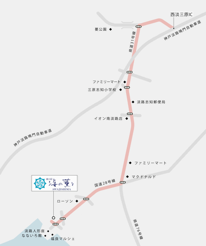 湊小宿 海の薫とＡＷＡＪＩＳＨＩＭＡ＜淡路島＞の地図画像