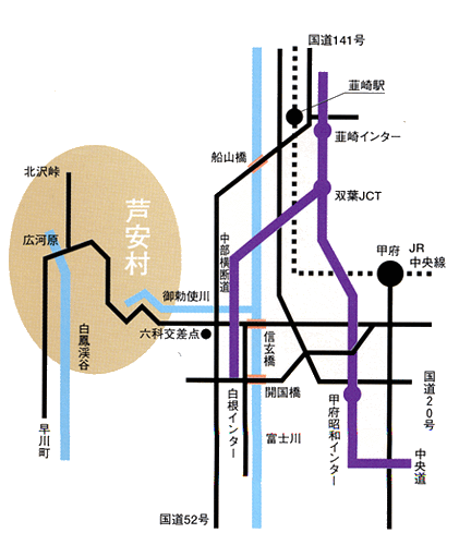 ガストホフ　チェッカーフラッグ川崎への概略アクセスマップ