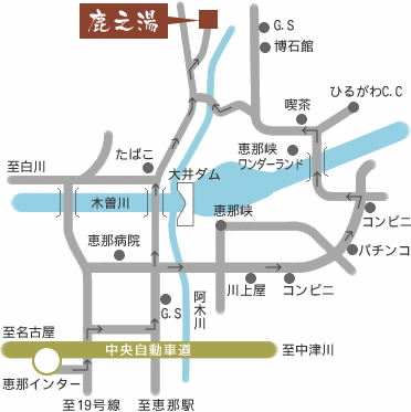 料理旅館　鹿之湯 地図