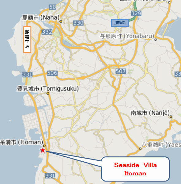 Ｓｅａｓｉｄｅ　Ｖｉｌｌａ　Ｉｔｏｍａｎ 地図