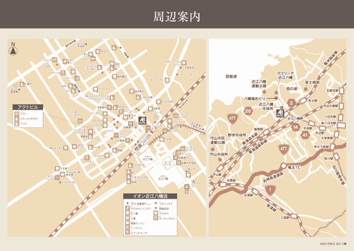 ＡＢホテル近江八幡への概略アクセスマップ