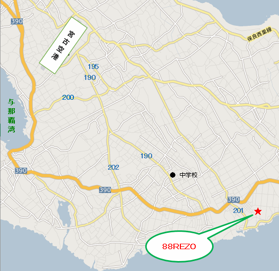 Ｄｏｔ　Ｃｏｔｔａｇｅ　Ｉｍｇｙａ　Ｔｅｒｒａｃｅ　８８ｒｅｚｏ＜宮古島＞への概略アクセスマップ
