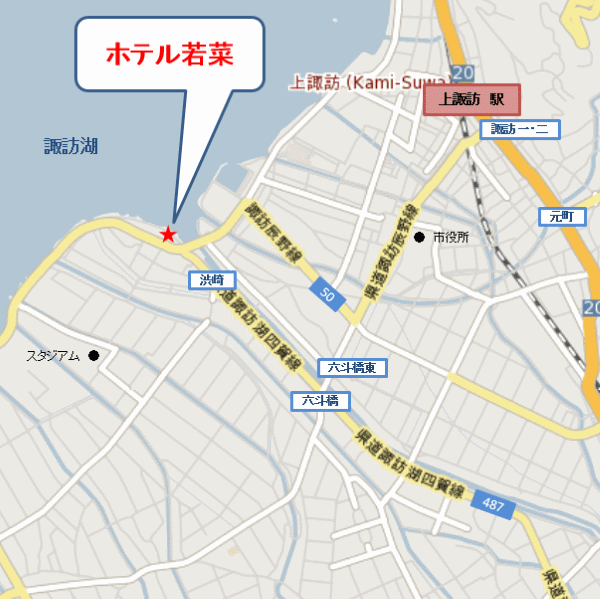 地図：ホテル若菜
