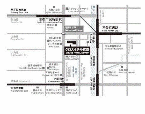 クロスホテル京都（オリックスホテルズ＆リゾーツ）の地図画像