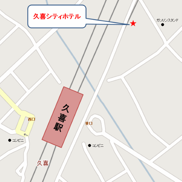 地図：久喜シティホテル
