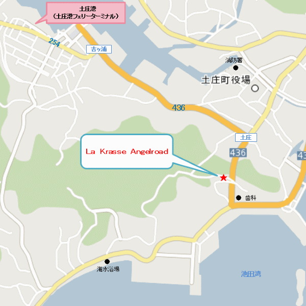 Ｌａ　Ｋｒａｓｓｅ　Ａｎｇｅｌｒｏａｄ＜小豆島＞への概略アクセスマップ
